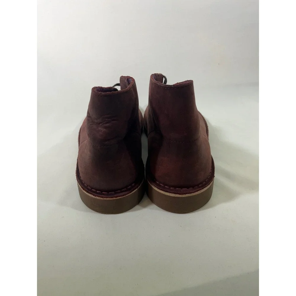 Clarks Desert Ankle Boots Burgundy Suede Chukka Dress Causal Classic Men Sz 10.5